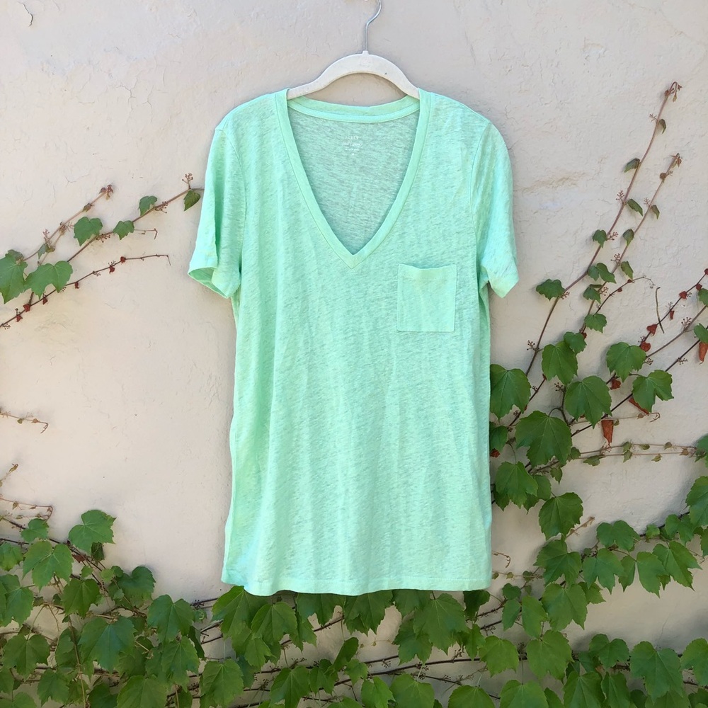 J.Crew Mint V-Neck